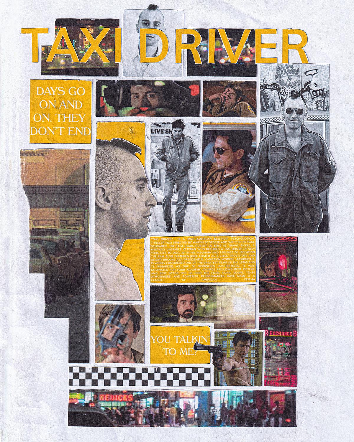 Taxi Driver Mosiac Collage Poster - kxng