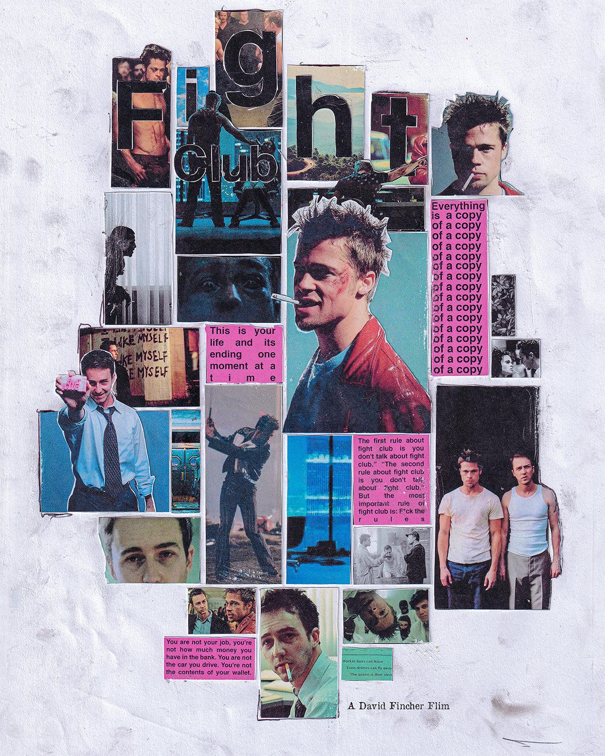 Fight Club Mosiac Collage Poster - kxng