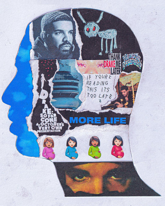 Drake Head Collage Poster - kxng