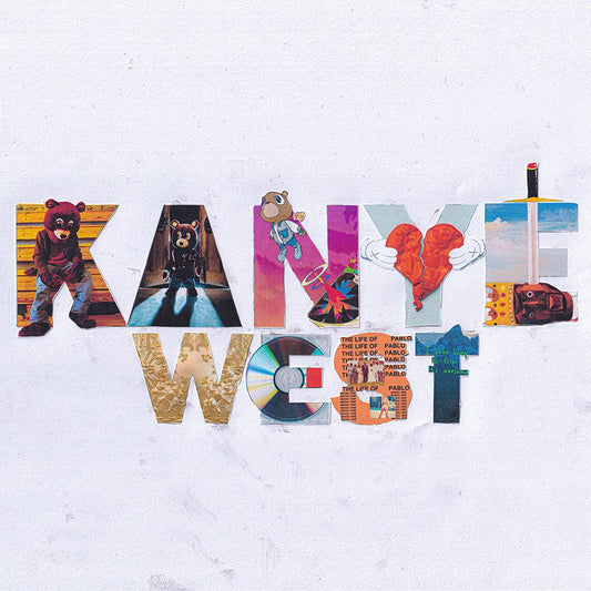 KANYE WEST Type Collage Print - kxng