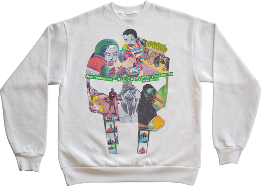 MF Doom ALL CAPS Collage Sweatshirt