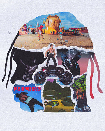 Travis Scott Head Collage Poster - kxng