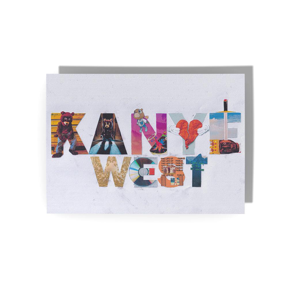 KANYE WEST Type Collage Print - kxng